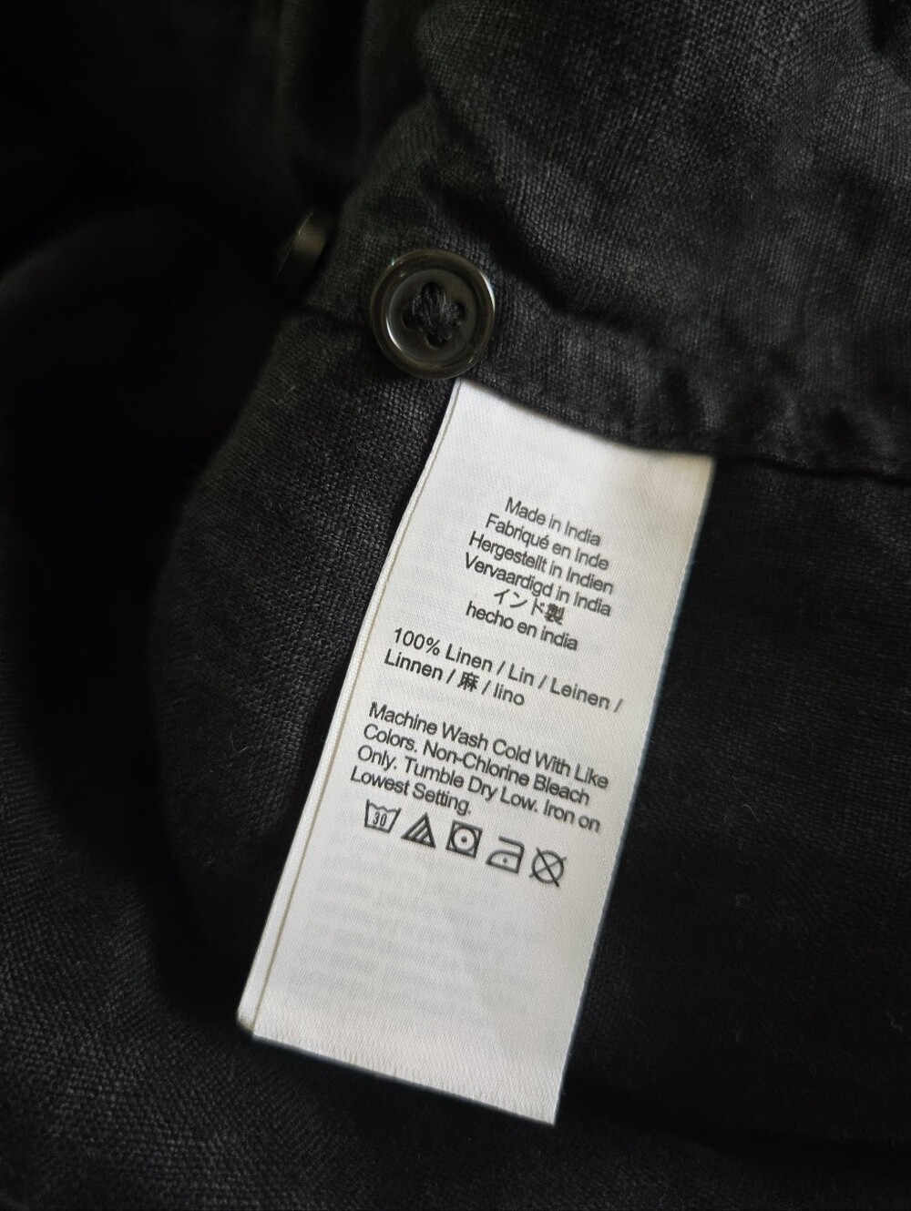 Nwt J.Crew Garcon Classic Button Up Shirt in Baird Mcnutt Irish Linen Sz 14 Blk - Picture 8 of 8
